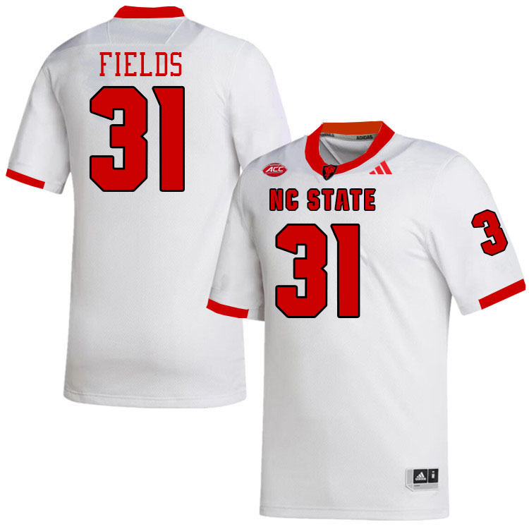 NC State Wolfpack #31 Coleson Fields College Football Jerseys Stitched-White NC State Wolfpack #31 Coleson Fields College Football Jerseys Stitched-White